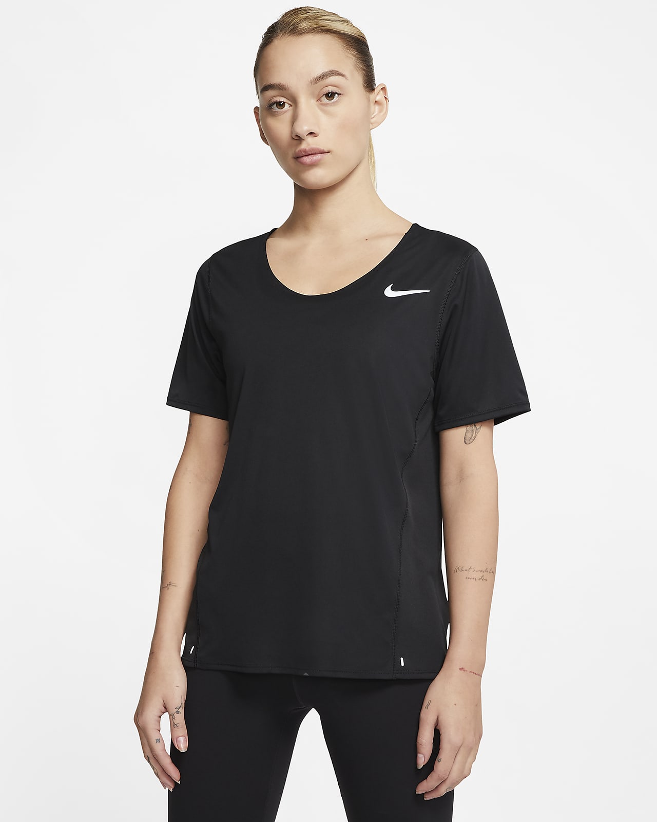 Женская беговая футболка с коротким рукавом Nike City Sleek Nike City Sleek Женская беговая футболка с коротким рукавом Nike City Sleek Nike City Sleek