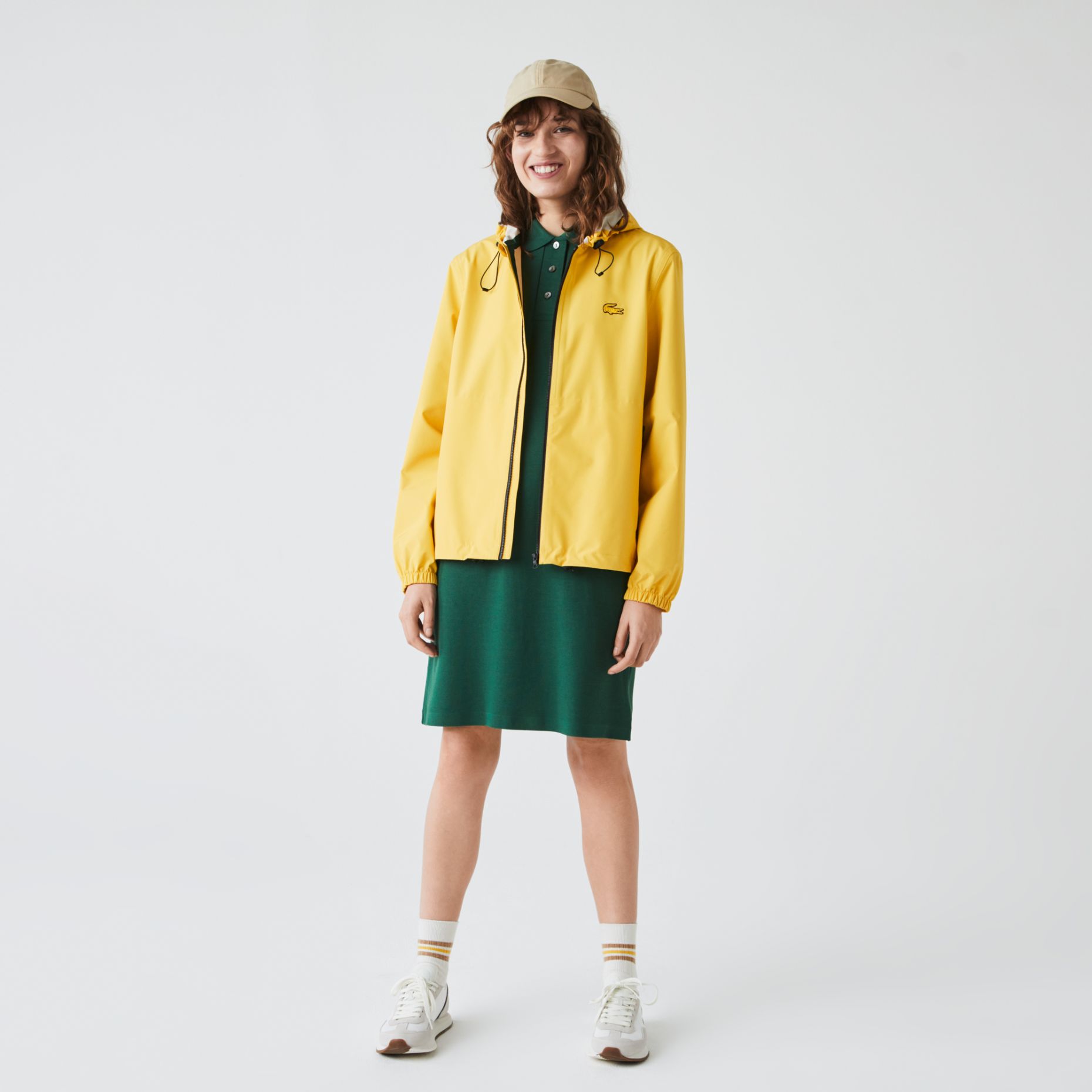 Куртка Lacoste , цвет желтый, для женщин Куртка Lacoste , цвет желтый, для женщин