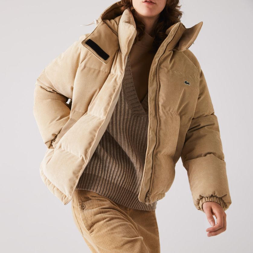 Куртка Lacoste L!VE , цвет бежевый, для женщин Куртка Lacoste L!VE , цвет бежевый, для женщин