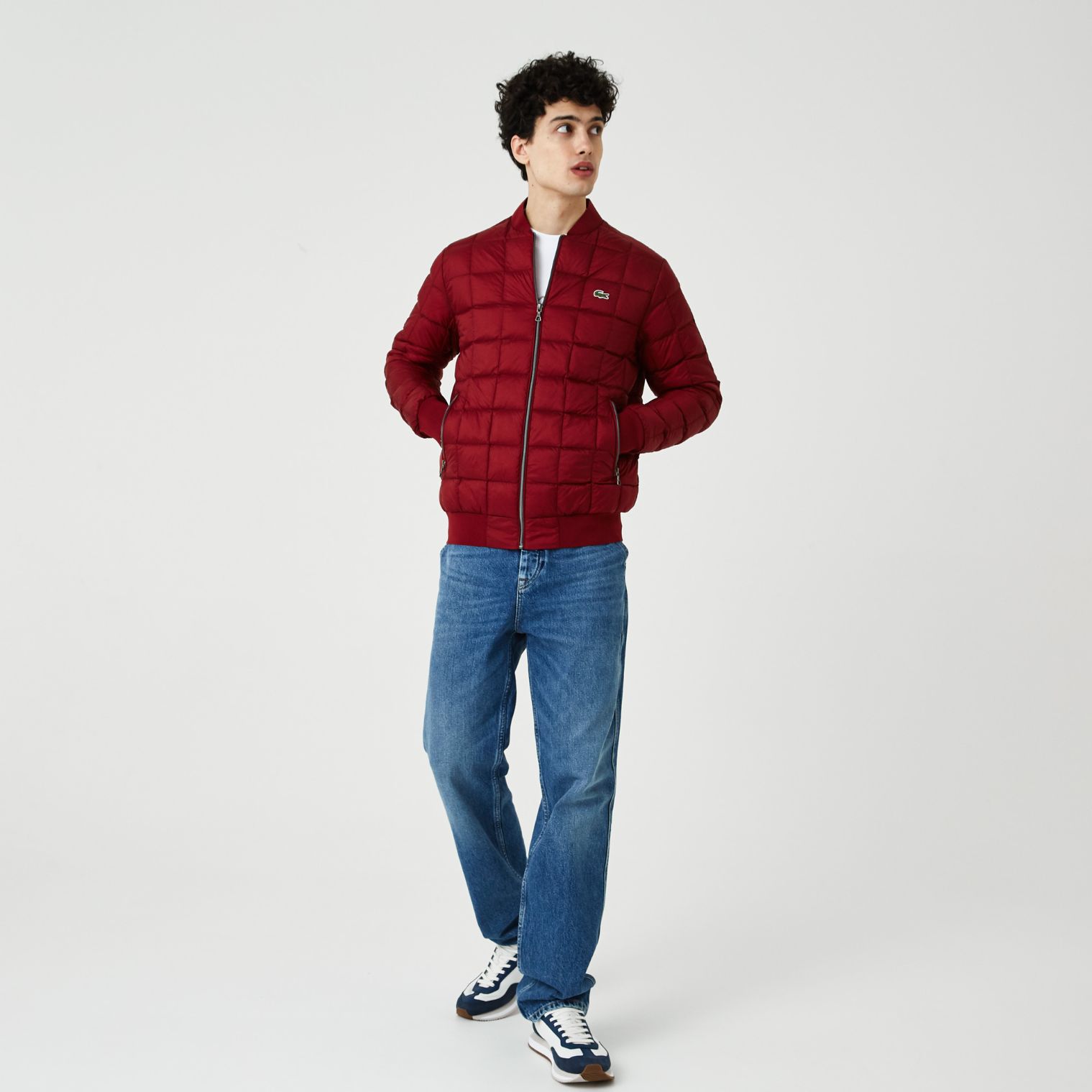 Куртка Lacoste , цвет белый, для мужчин Куртка Lacoste , цвет белый, для мужчин
