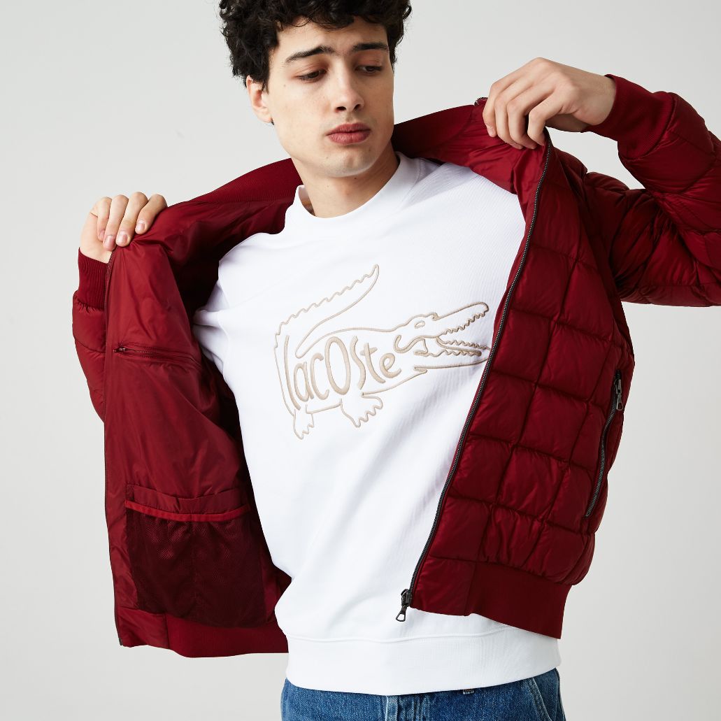 Куртка Lacoste , цвет белый, для мужчин Куртка Lacoste , цвет белый, для мужчин