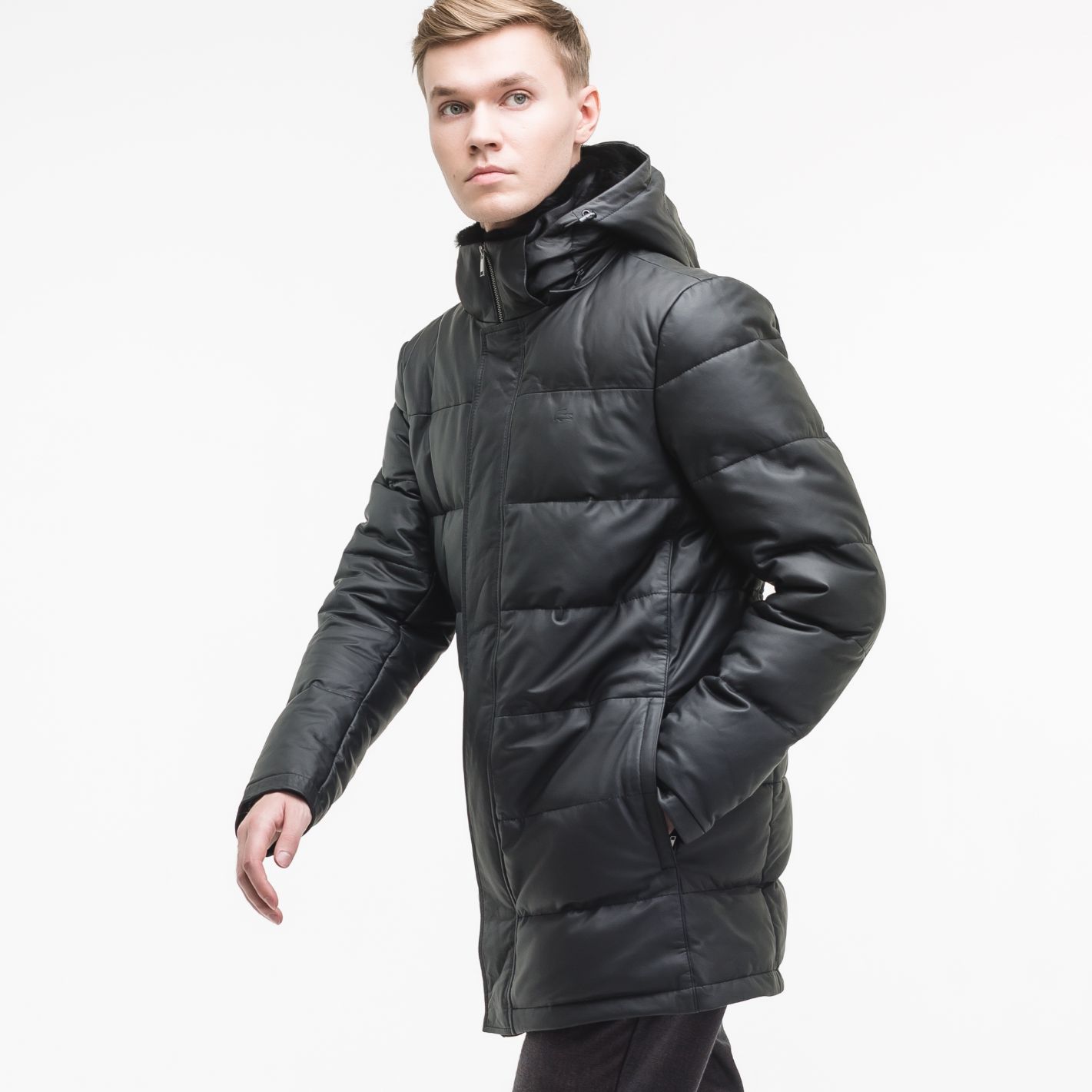 Куртка Lacoste, цвет черный , для мужчин Куртка Lacoste, цвет черный , для мужчин