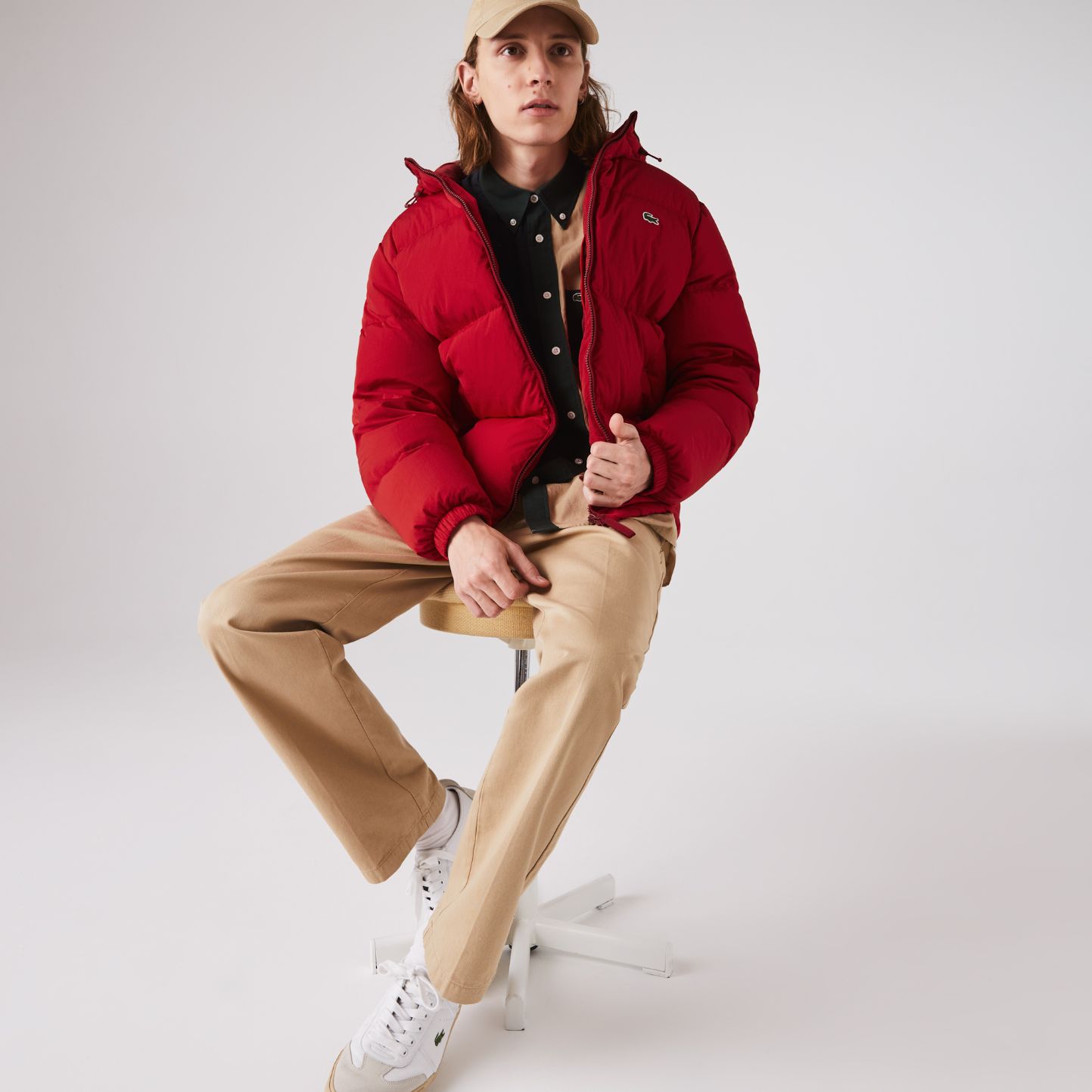 Куртка Lacoste , цвет красный, для мужчин Куртка Lacoste , цвет красный, для мужчин