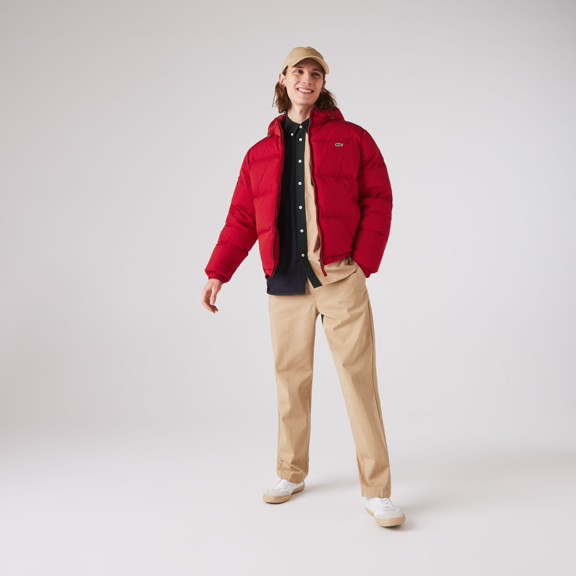 Куртка Lacoste , цвет красный, для мужчин Куртка Lacoste , цвет красный, для мужчин