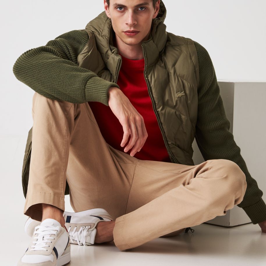 Куртка Lacoste , цвет зеленый, для мужчин Куртка Lacoste , цвет зеленый, для мужчин