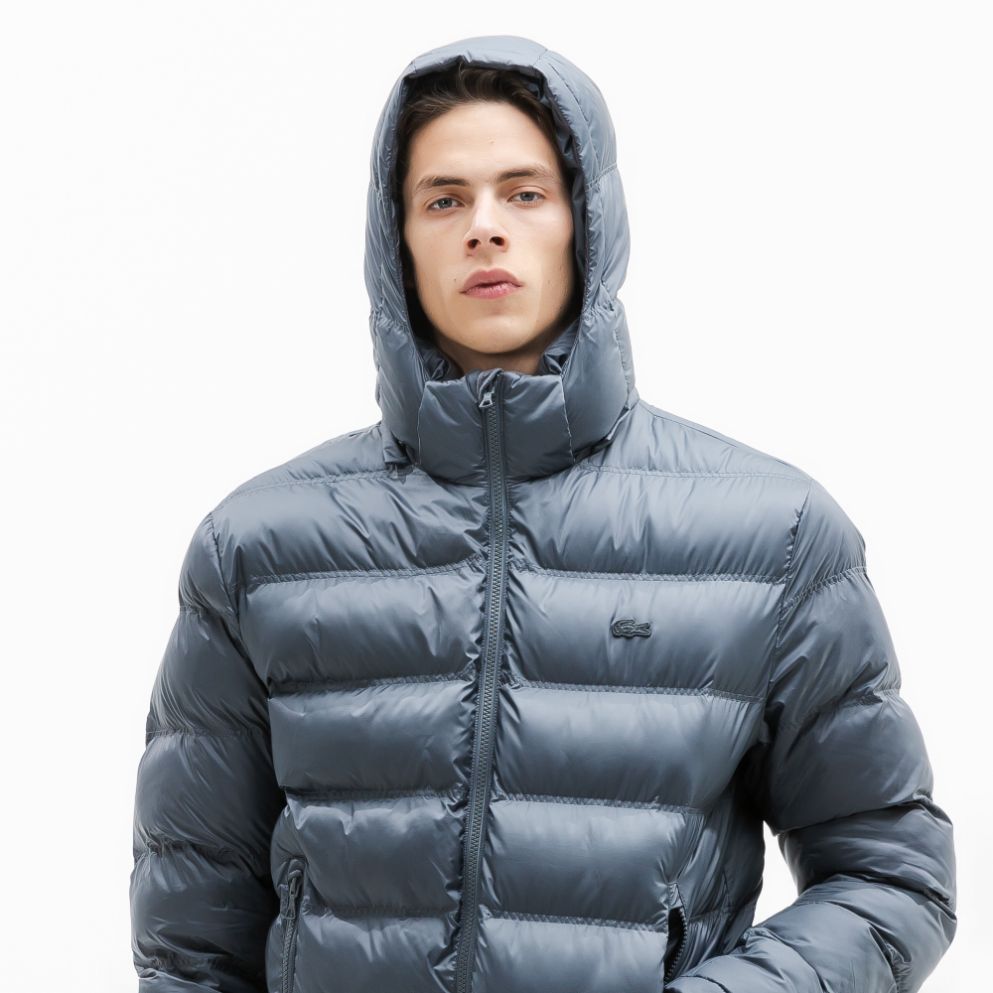 Куртка Lacoste, цвет серый , для мужчин Куртка Lacoste, цвет серый , для мужчин