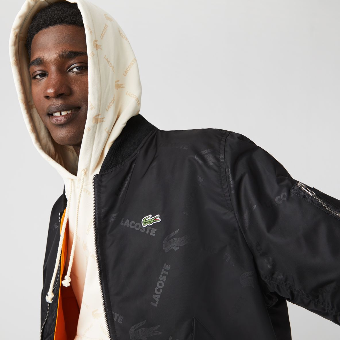 Куртка Lacoste , цвет черный, для мужчин Куртка Lacoste , цвет черный, для мужчин