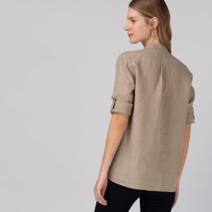 Рубашка Lacoste , цвет бежевый, для женщин