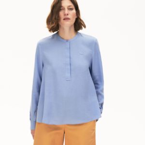 Рубашка Lacoste , цвет голубой, для женщин Рубашка Lacoste , цвет голубой, для женщин