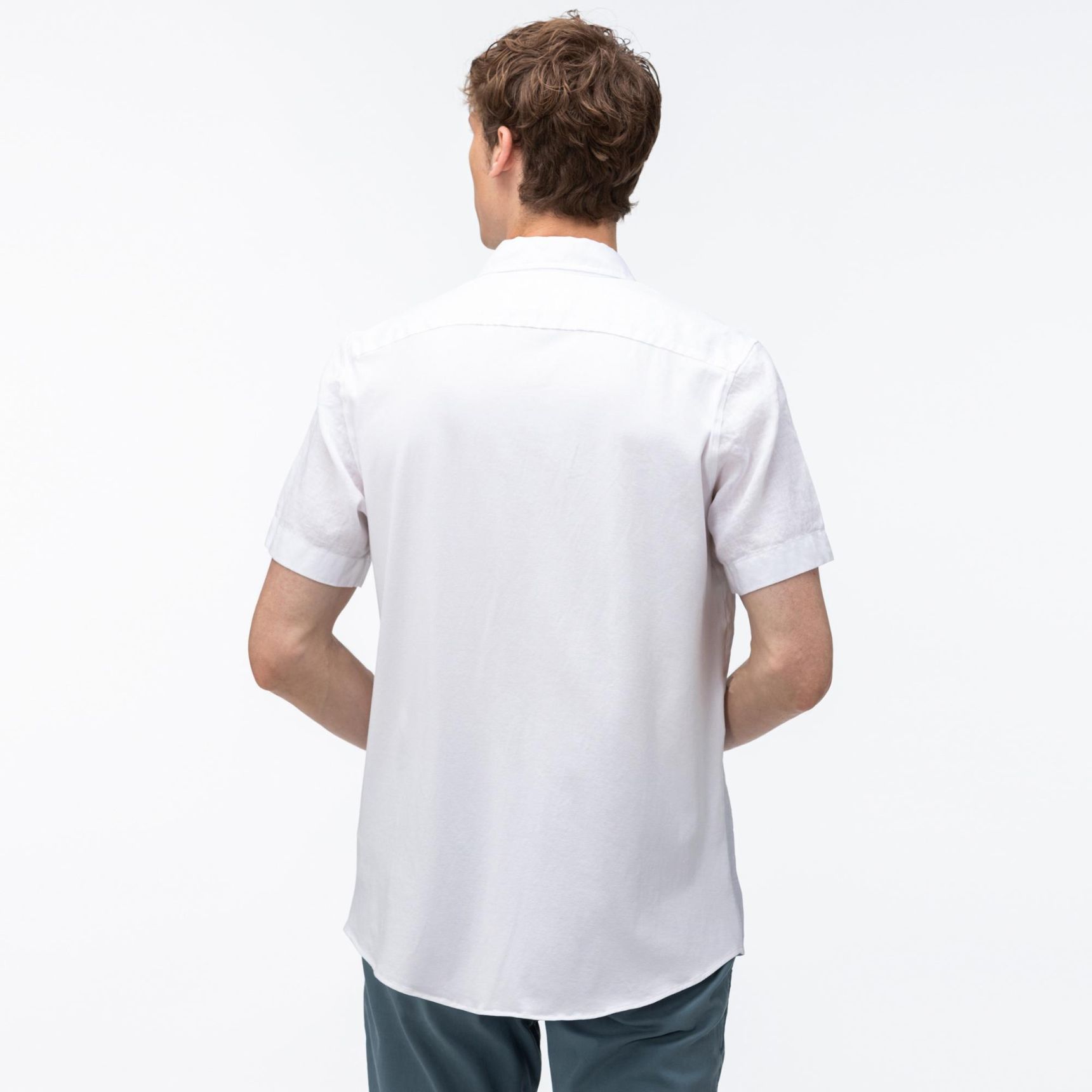 Рубашка Lacoste , цвет белый, для мужчин Рубашка Lacoste , цвет белый, для мужчин