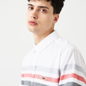 Рубашка Lacoste , цвет серый, для мужчин
