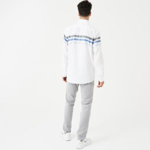 Рубашка Lacoste , цвет белый, для мужчин Рубашка Lacoste , цвет белый, для мужчин