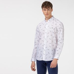 Рубашка Lacoste , цвет белый, для мужчин