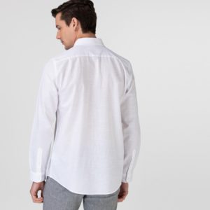 Рубашка Lacoste , цвет белый, для мужчин