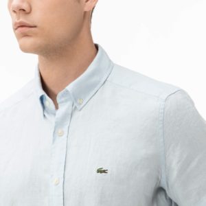Рубашка Lacoste , цвет голубой, для мужчин