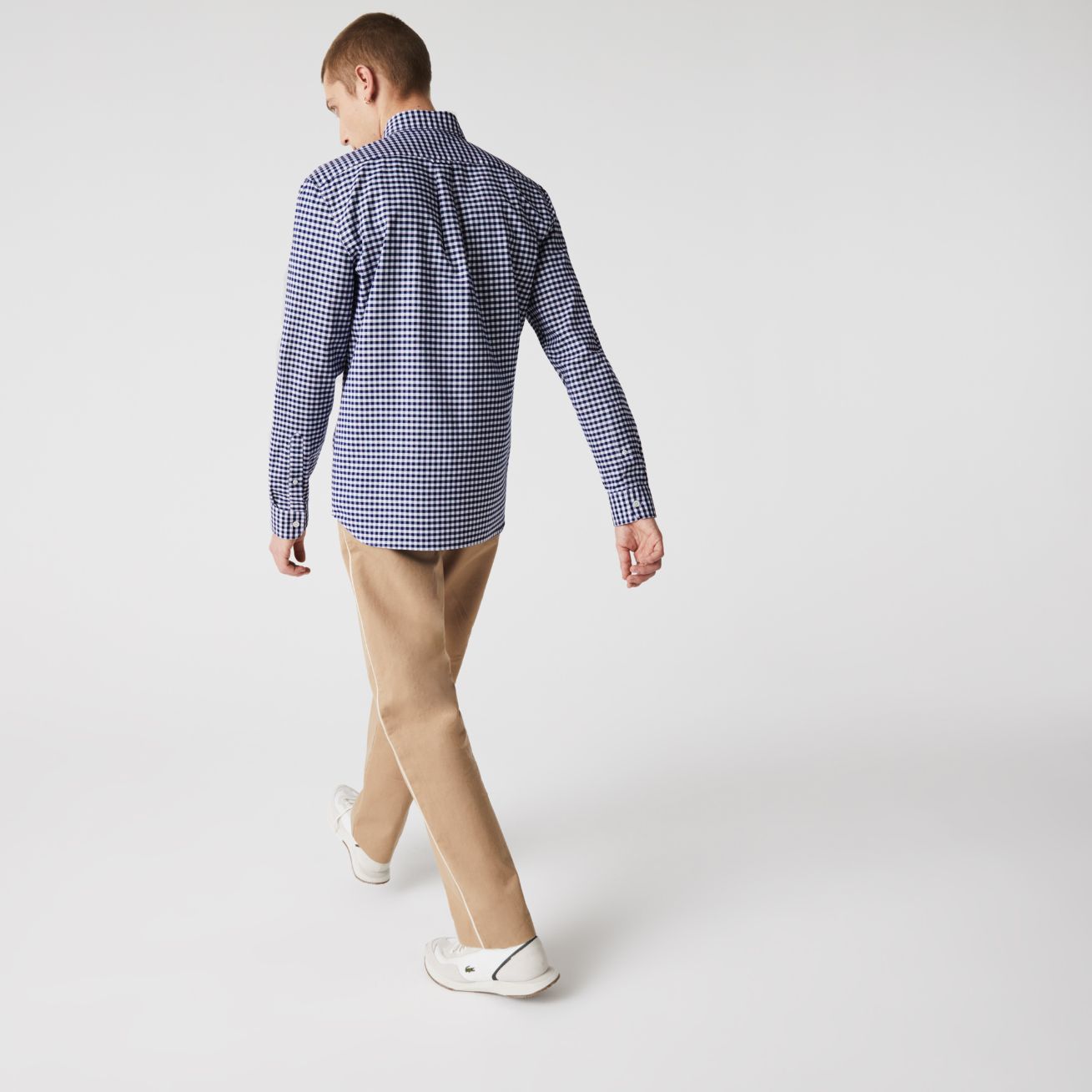 Рубашка Lacoste , цвет синий, для мужчин Рубашка Lacoste , цвет синий, для мужчин