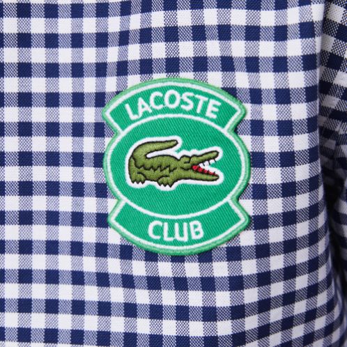 Рубашка Lacoste , цвет синий, для мужчин Рубашка Lacoste , цвет синий, для мужчин