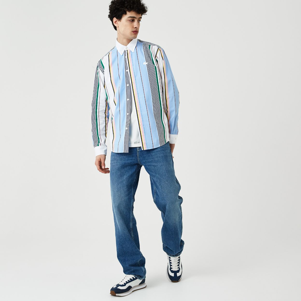 Рубашка Lacoste , цвет разноцветный, для мужчин Рубашка Lacoste , цвет разноцветный, для мужчин