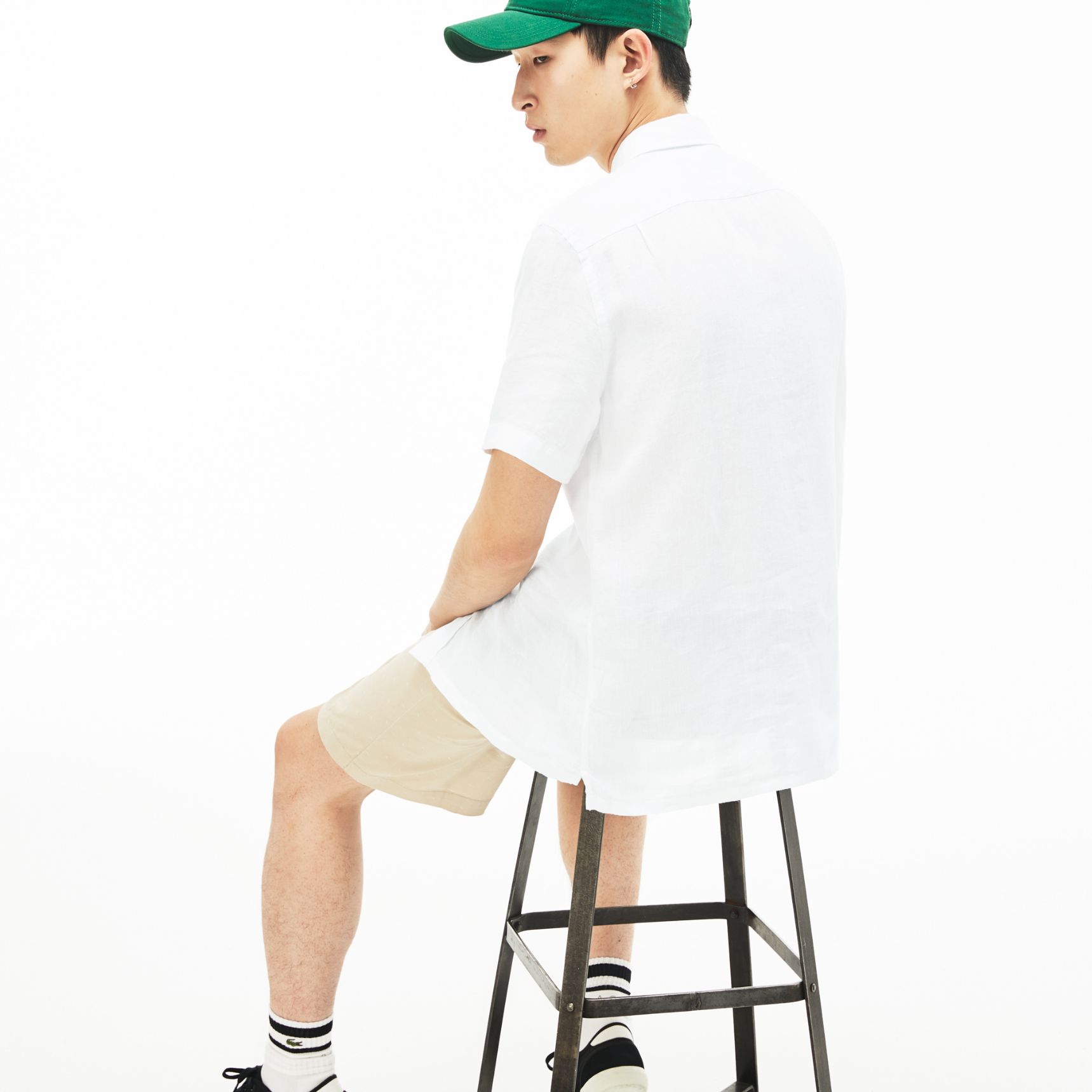 Рубашка Lacoste , цвет белый, для мужчин Рубашка Lacoste , цвет белый, для мужчин