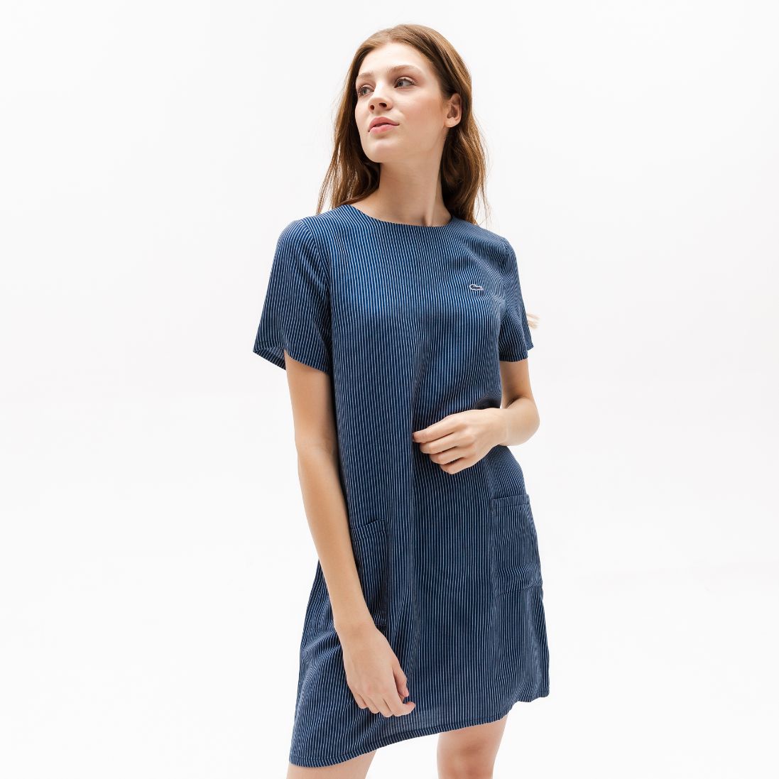 Платье Lacoste , цвет синий, для женщин Платье Lacoste , цвет синий, для женщин