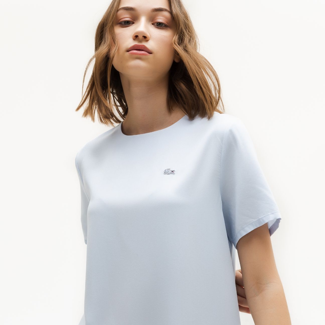 Платье Lacoste , цвет белый, для женщин Платье Lacoste , цвет белый, для женщин