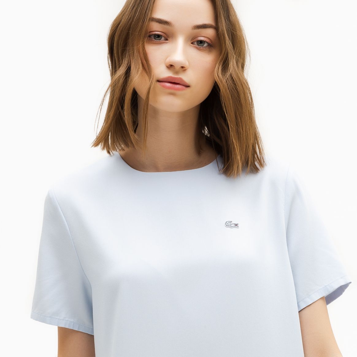 Платье Lacoste , цвет белый, для женщин Платье Lacoste , цвет белый, для женщин