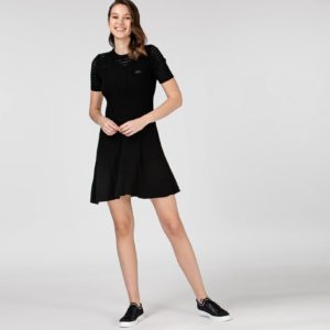 Платье Lacoste , цвет черный, для женщин Платье Lacoste , цвет черный, для женщин