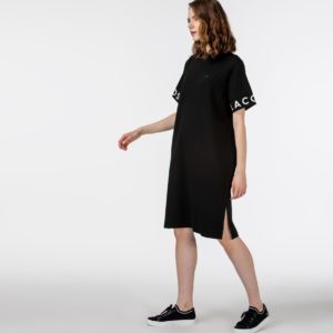 Платье Lacoste , цвет черный, для женщин Платье Lacoste , цвет черный, для женщин
