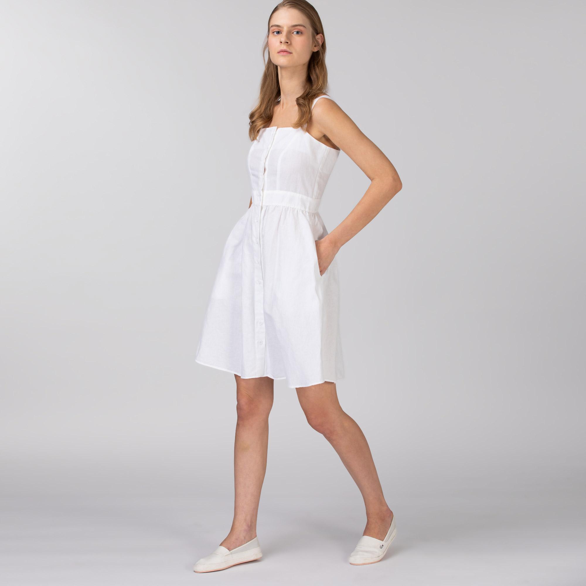Платье Lacoste , цвет белый, для женщин Платье Lacoste , цвет белый, для женщин