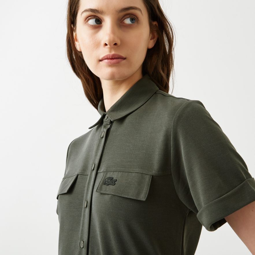 Платье Lacoste , цвет зеленый, для женщин Платье Lacoste , цвет зеленый, для женщин