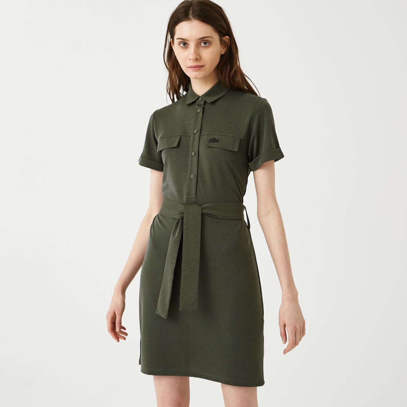 Платье Lacoste , цвет зеленый, для женщин Платье Lacoste , цвет зеленый, для женщин