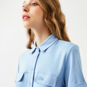 Платье Lacoste , цвет голубой, для женщин