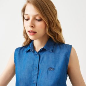Платье Lacoste , цвет голубой, для женщин