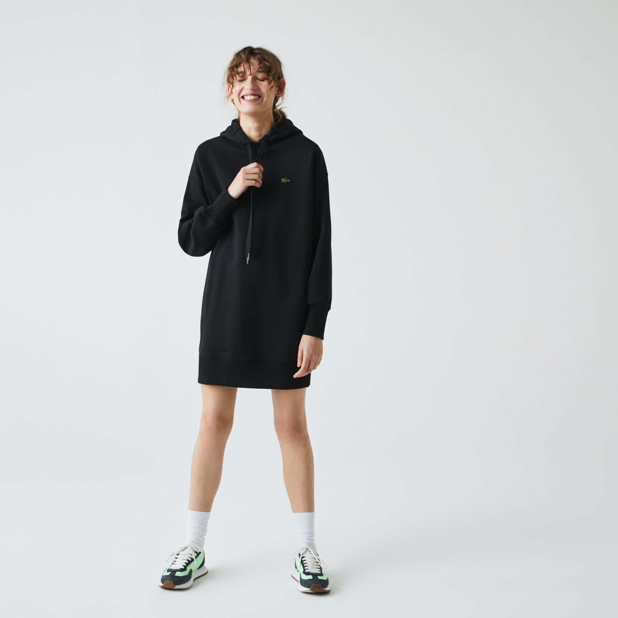 Платье Lacoste , цвет черный, для женщин Платье Lacoste , цвет черный, для женщин