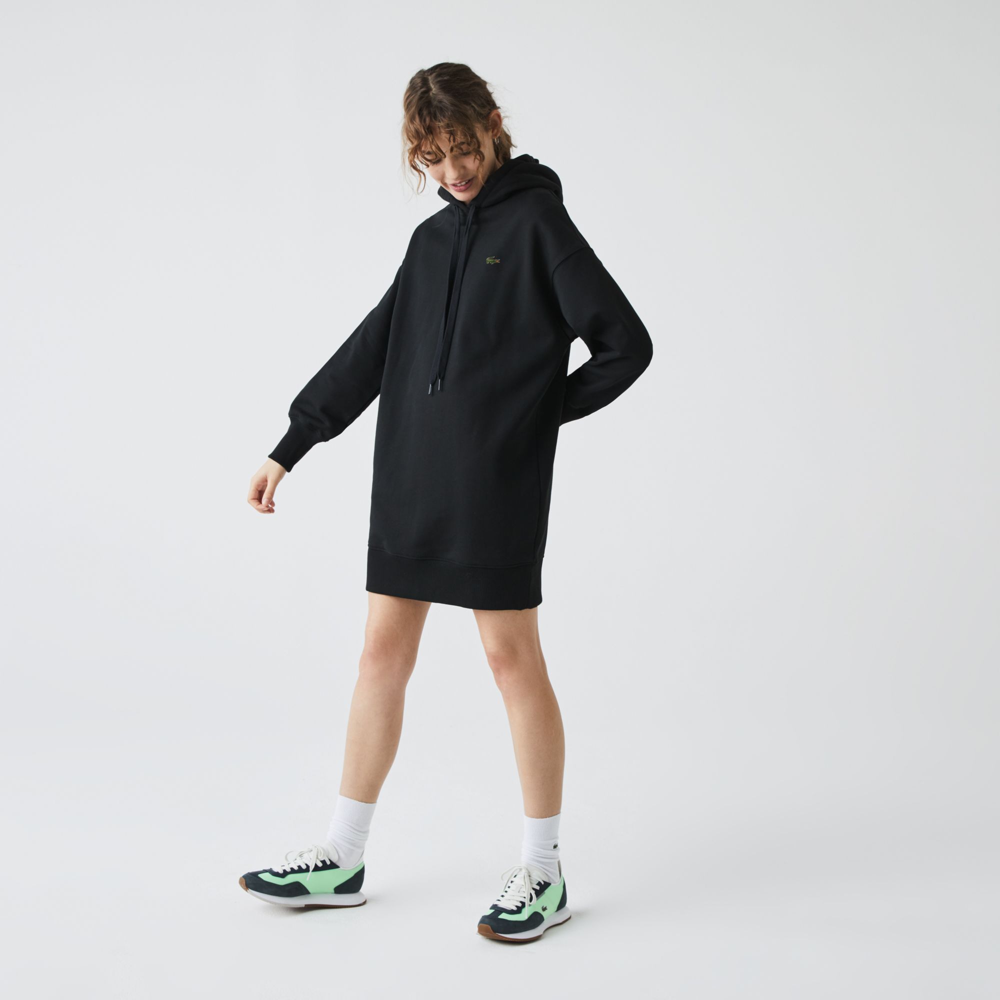 Платье Lacoste , цвет черный, для женщин Платье Lacoste , цвет черный, для женщин