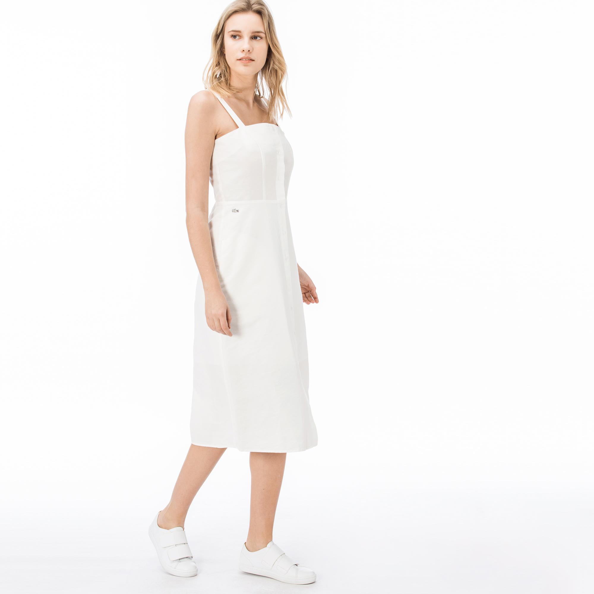 Платье Lacoste , цвет белый, для женщин Платье Lacoste , цвет белый, для женщин