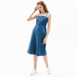 Платье Lacoste , цвет серый, для женщин Платье Lacoste , цвет серый, для женщин