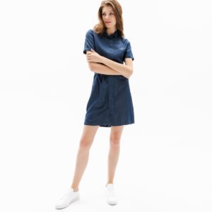 Платье Lacoste , цвет синий, для женщин Платье Lacoste , цвет синий, для женщин
