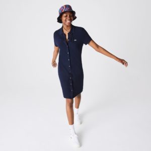 Платье Lacoste , цвет синий, для женщин Платье Lacoste , цвет синий, для женщин
