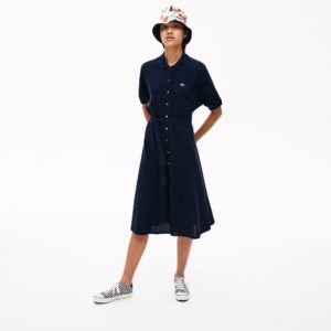 Платье Lacoste , цвет синий, для женщин Платье Lacoste , цвет синий, для женщин