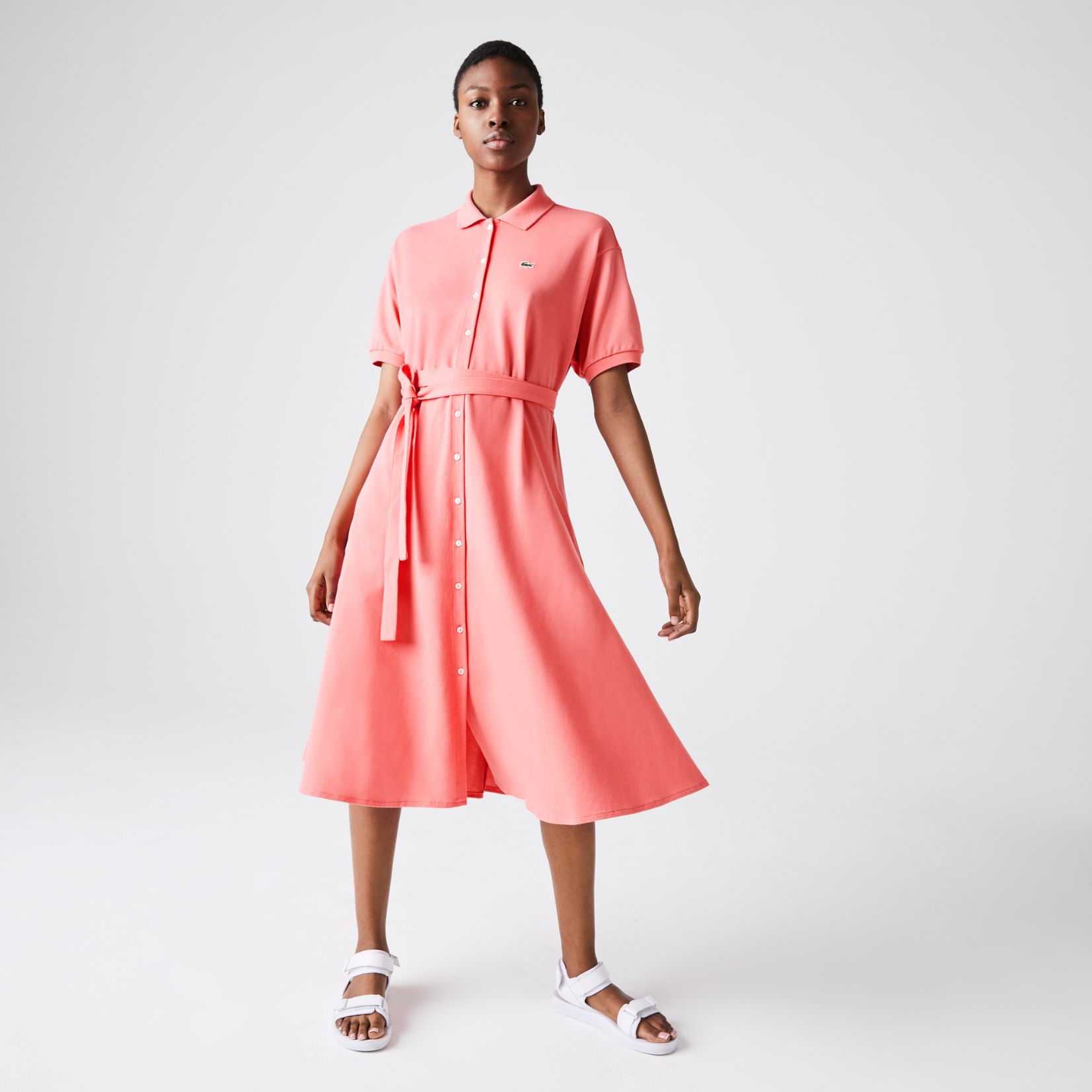 Платье Lacoste , цвет розовый, для женщин Платье Lacoste , цвет розовый, для женщин