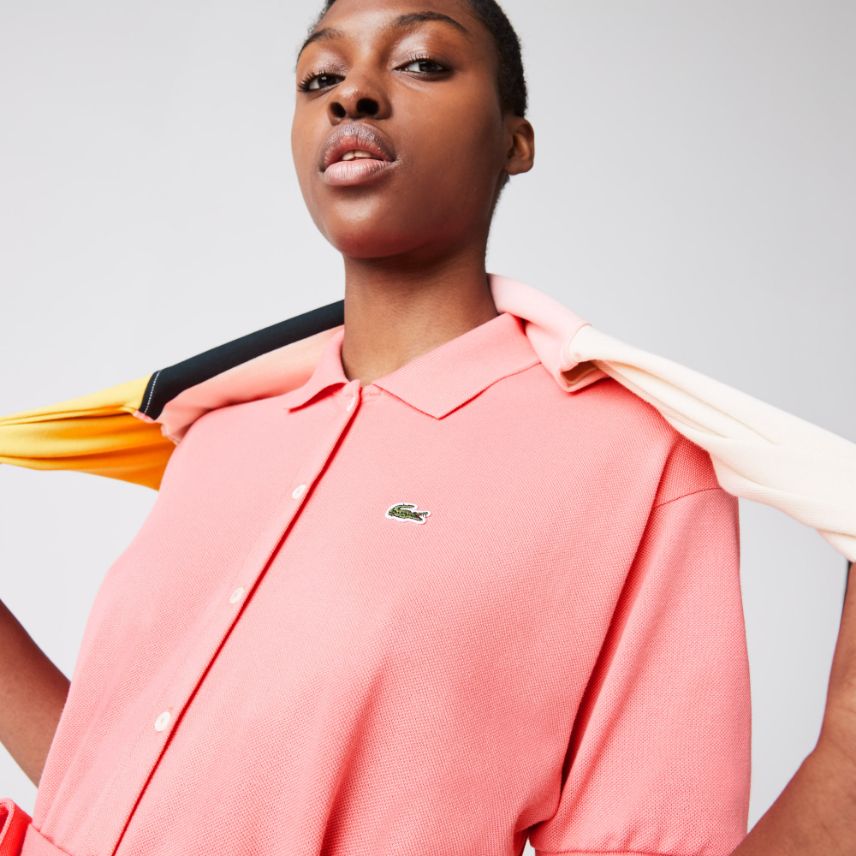 Платье Lacoste , цвет розовый, для женщин Платье Lacoste , цвет розовый, для женщин