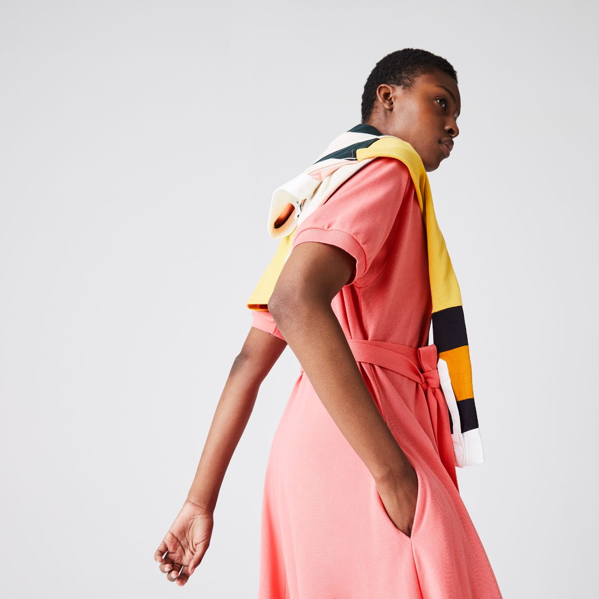 Платье Lacoste , цвет розовый, для женщин Платье Lacoste , цвет розовый, для женщин