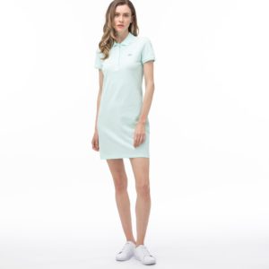 Платье Lacoste , цвет голубой, для женщин Платье Lacoste , цвет голубой, для женщин
