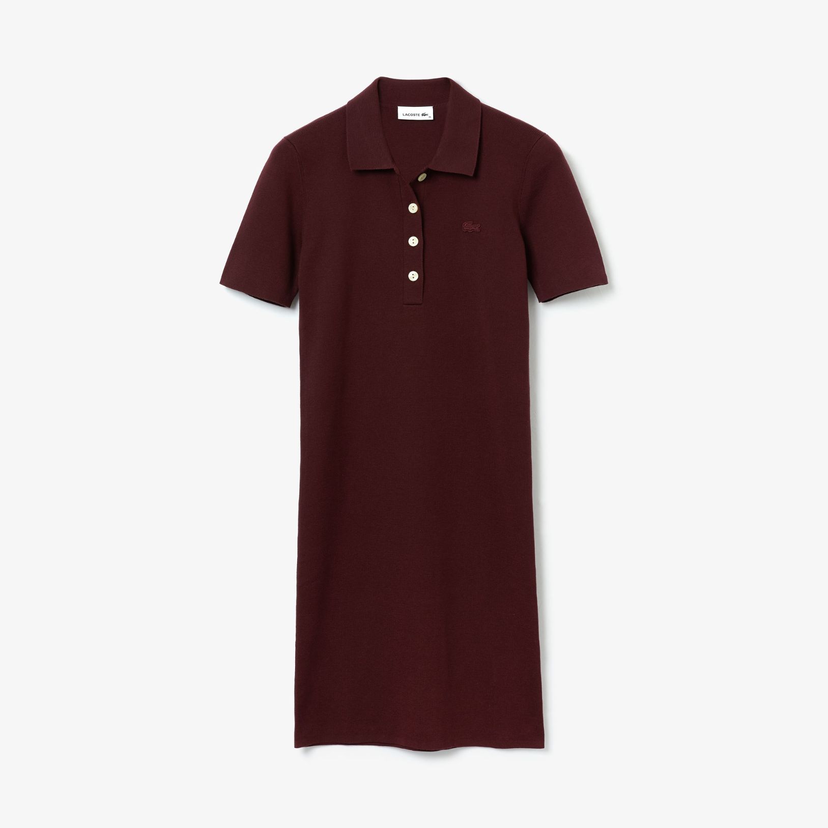 Платье Lacoste , цвет бордовый, для женщин Платье Lacoste , цвет бордовый, для женщин