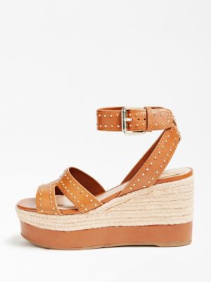 БОСОНОЖКИ НА ТАНКЕТКЕ LATANYE КОЖА Guess