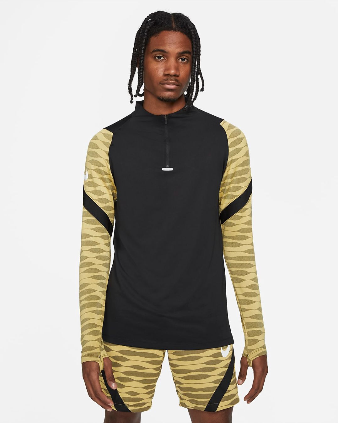 Мужская футболка для футбольного тренинга с молнией 1/4 Nike Dri-FIT Strike Nike Dri-FIT Strike Мужская футболка для футбольного тренинга с молнией 1/4 Nike Dri-FIT Strike Nike Dri-FIT Strike
