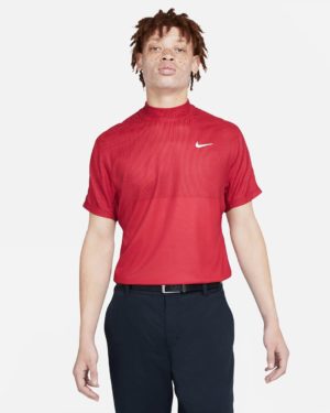 Мужская футболка для гольфа с коротким рукавом и воротником-стойкой Nike Dri-FIT Tiger Woods Nike Dri-FIT Tiger Woods