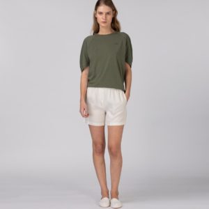 Шорты Lacoste , цвет бежевый, для женщин Шорты Lacoste , цвет бежевый, для женщин