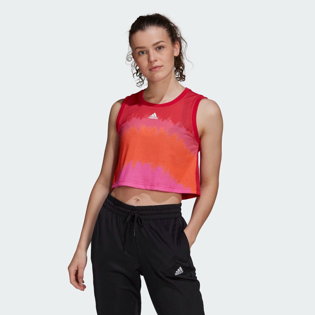 Кроп-топ FARM Rio Tie-Dye Print adidas Sport Inspired adidas Кроп-топ FARM Rio Tie-Dye Print adidas Sport Inspired adidas